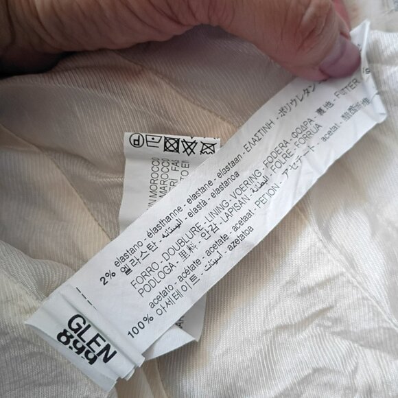 ZARA Plaid Blazer | Size S | Beige & Blue Check | Gold Button Double-Breasted - Picture 9 of 9